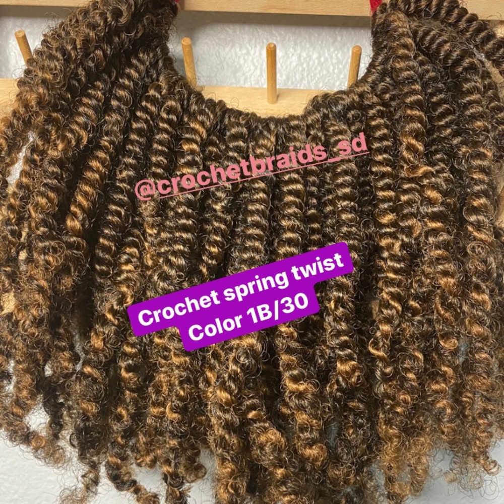 Crochet spring twist hair extensions
